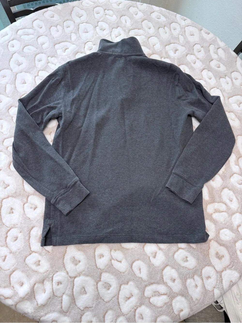 Ralph Lauren Men's Charcoal Zip-Neck Sweater